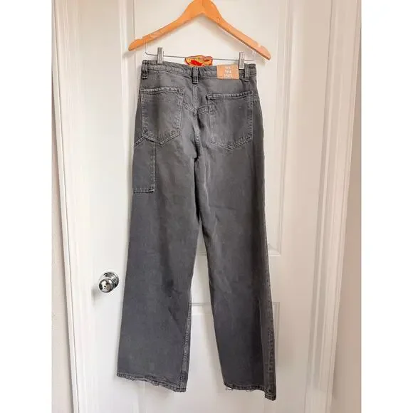 We The Free Tinsley Baggy Mid-Rise Straight Leg Jeans Blow Out Black 27" - Picture 5 of 7